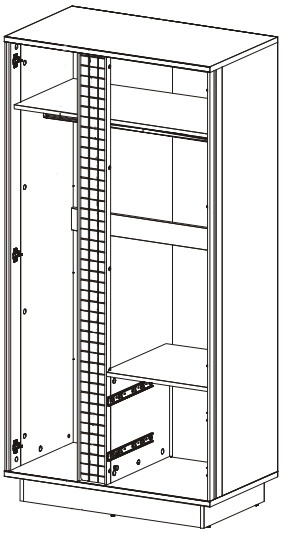 Gardróbszekrény Dunvelo 107