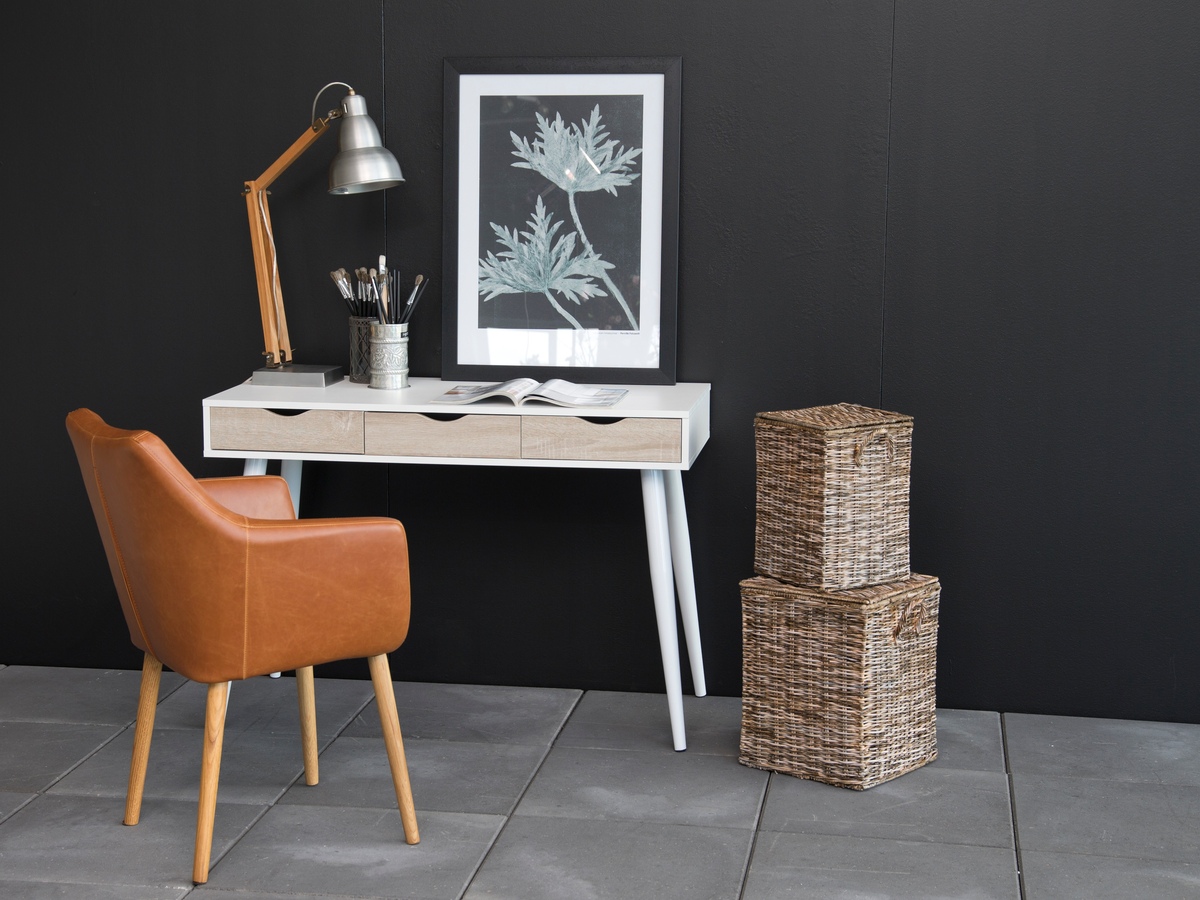 Íróasztal Norsica 113 (Fehér + Tölgy)