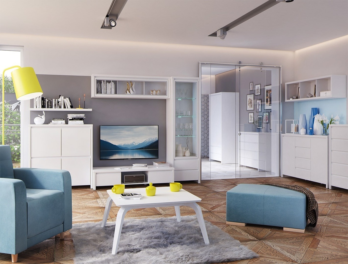 TV-állvány Nolroma 128 (Fehér)