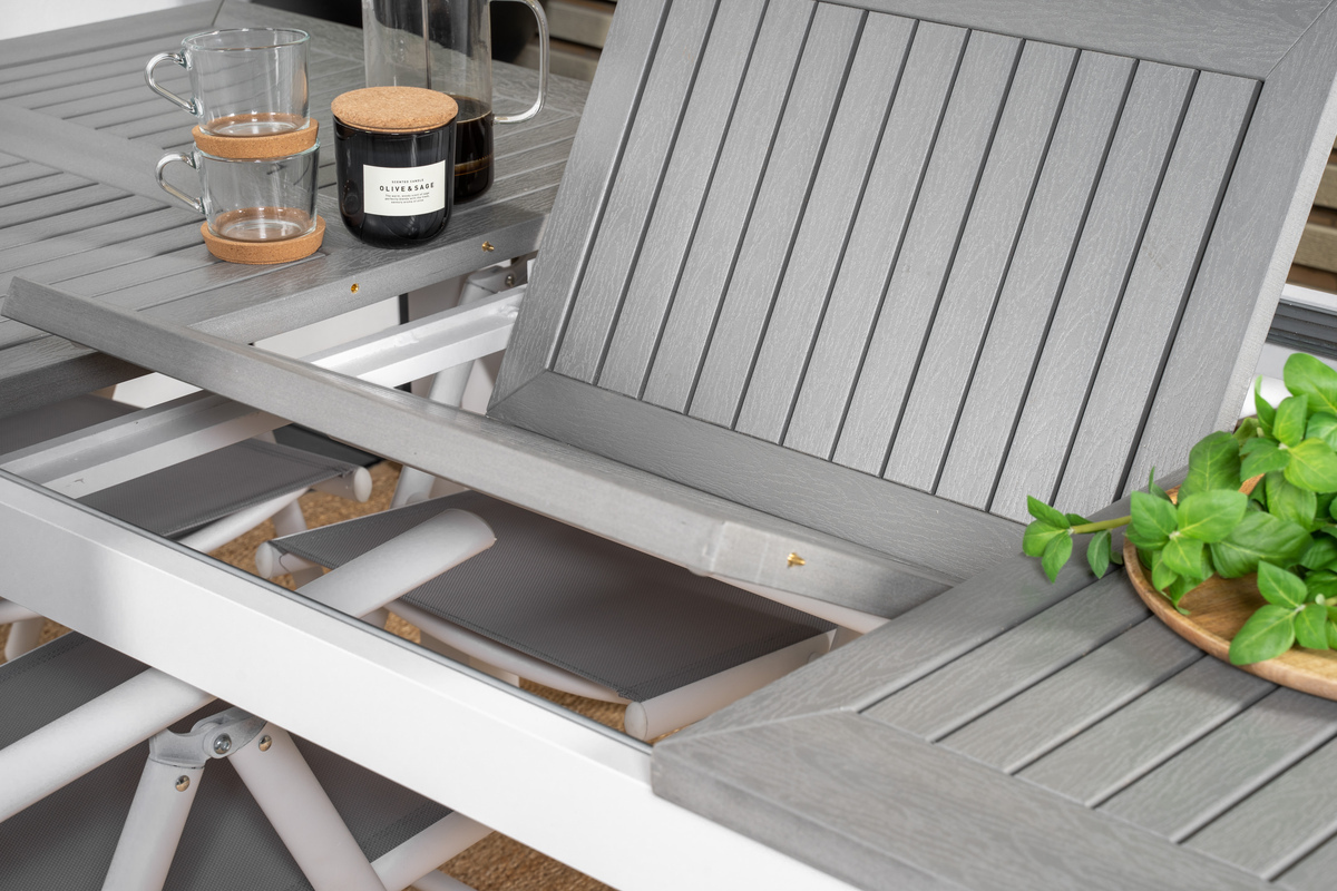 Kerti asztal Dallas 1158 (Szürke + Fehér)