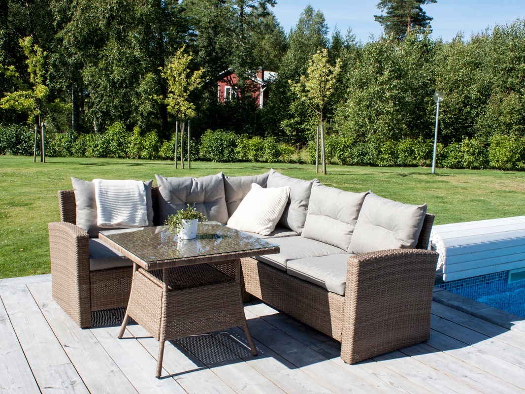 Kerti bútor Dallas 1157 (Barna + Beige)