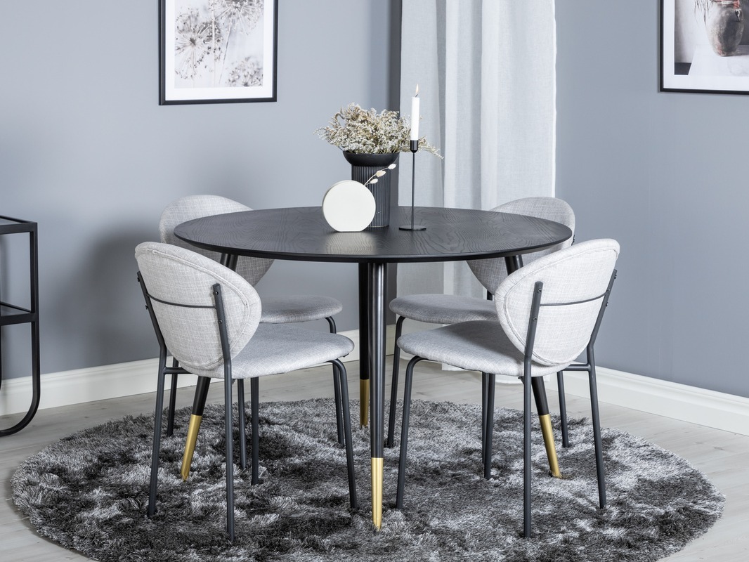 Étkezőgarnitúra Dallas 1186 (Szürke + Fekete)