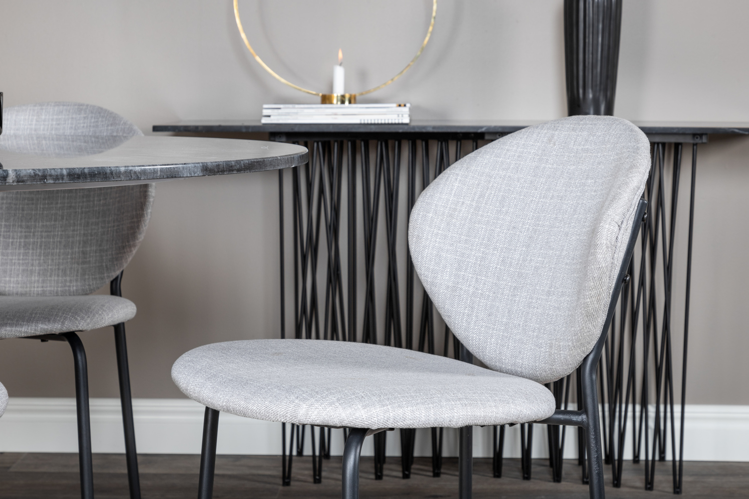 Étkezőgarnitúra Dallas 1209 (Szürke + Fekete)