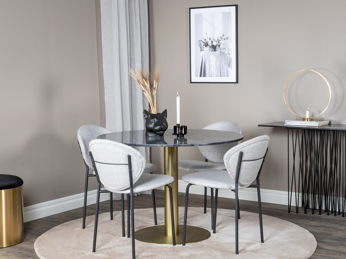 Étkezőgarnitúra Dallas 1209 (Szürke + Fekete)