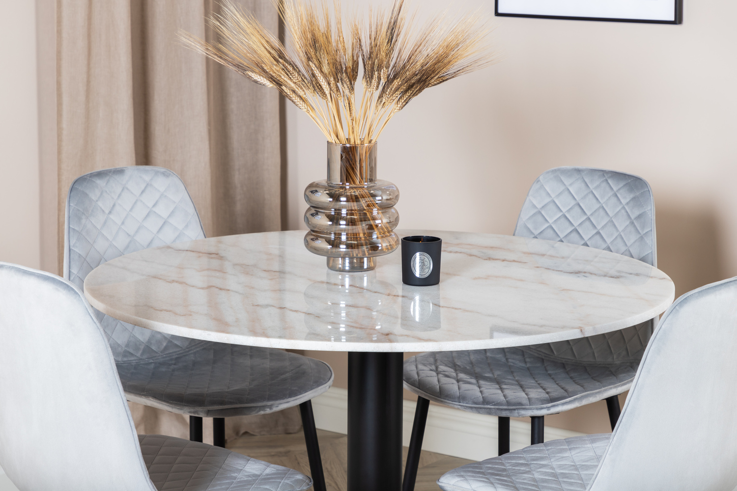 Étkezőgarnitúra Dallas 1302 (Szürke + Fekete)