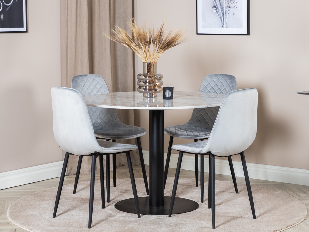 Étkezőgarnitúra Dallas 1302 (Szürke + Fekete)