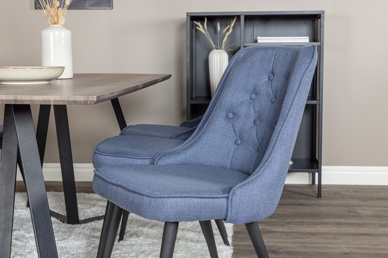 Étkezőgarnitúra Dallas 1347 (Kék + Fekete)