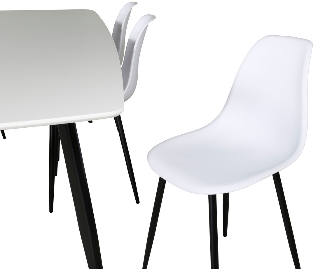 Étkezőgarnitúra Dallas 1391 (Fehér + Fekete)