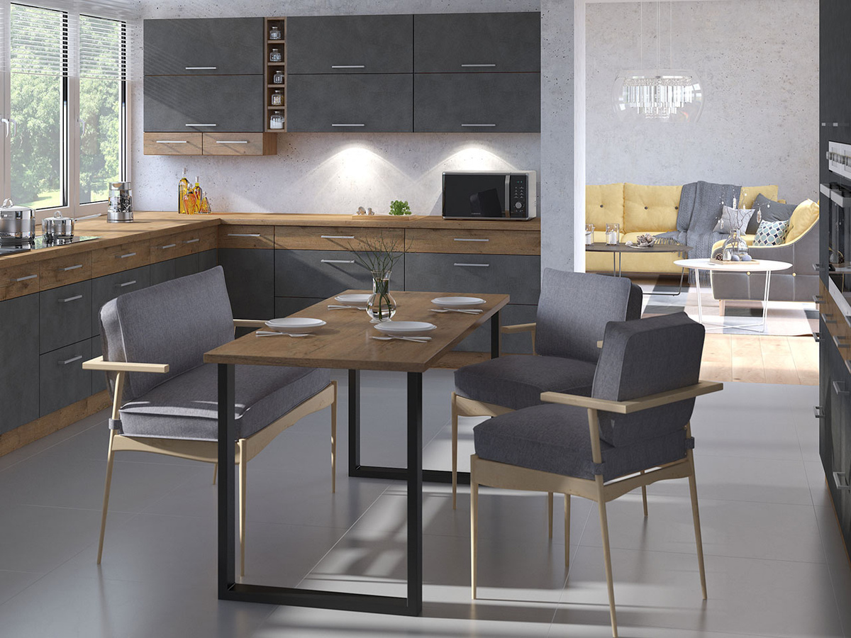 Asztal Tucson 138 (Lancelot tölgy + Fekete)