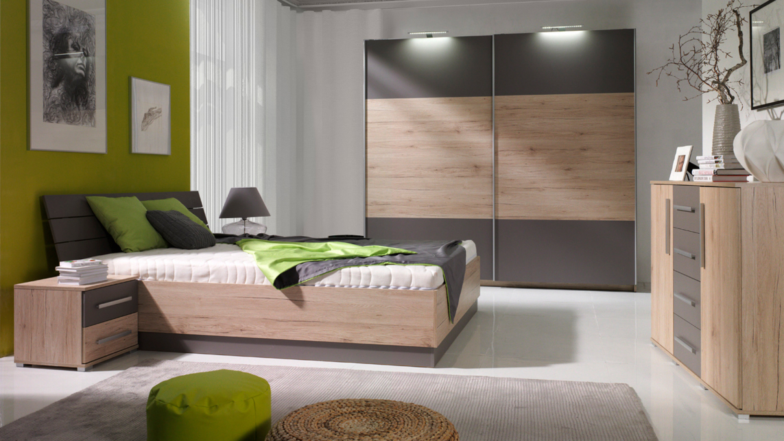 Komód Murrieta 148 (San remo tölgy + Szürke)