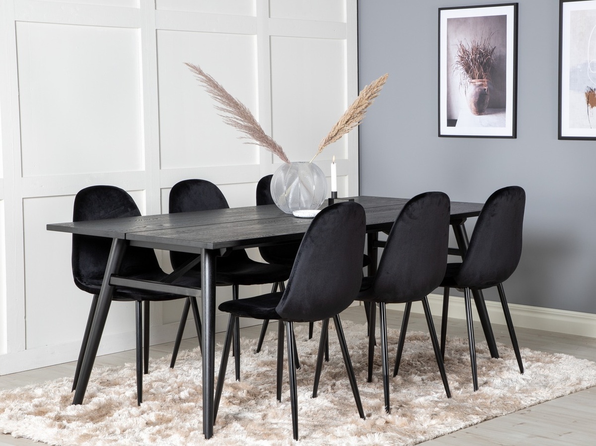 Étkezőgarnitúra Dallas 1786 (Fekete)