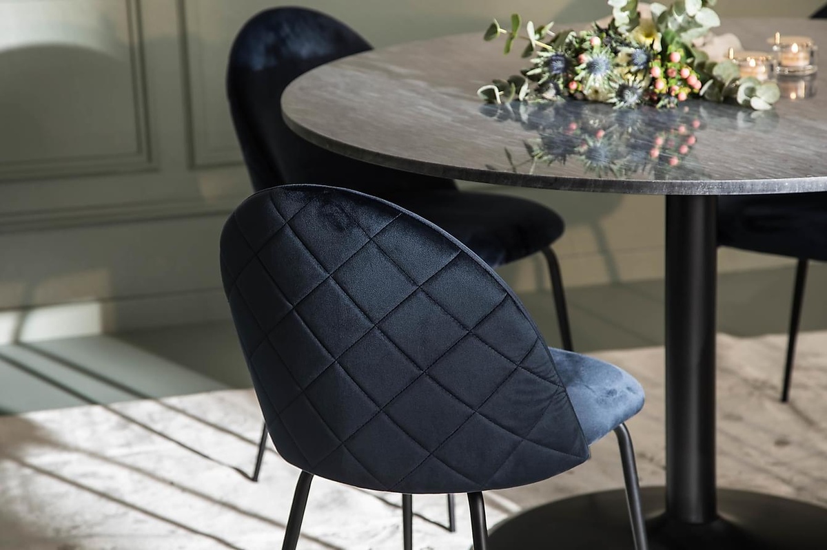 Étkezőgarnitúra Flint 125 (Sötétkék + Fekete)