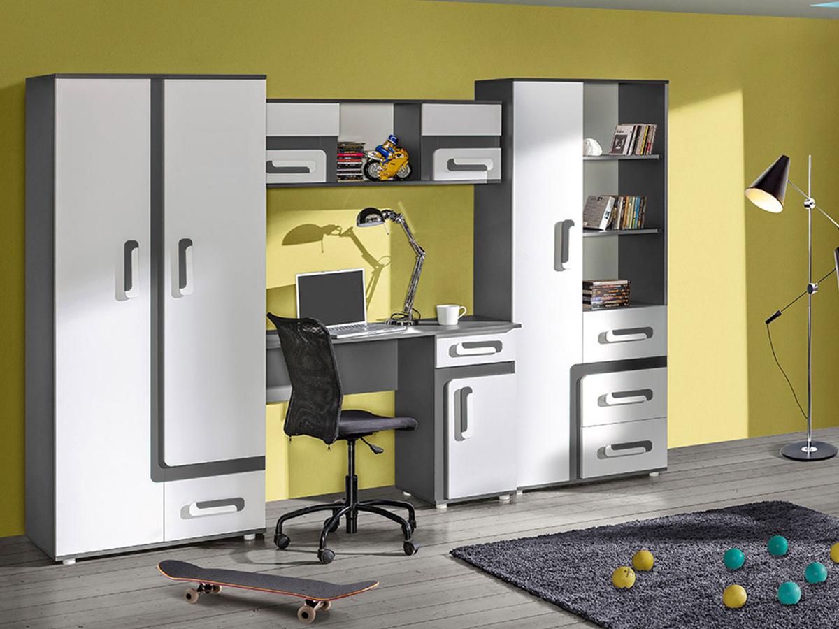 Fali polc Aviseve 104 (Antracit + Fehér)