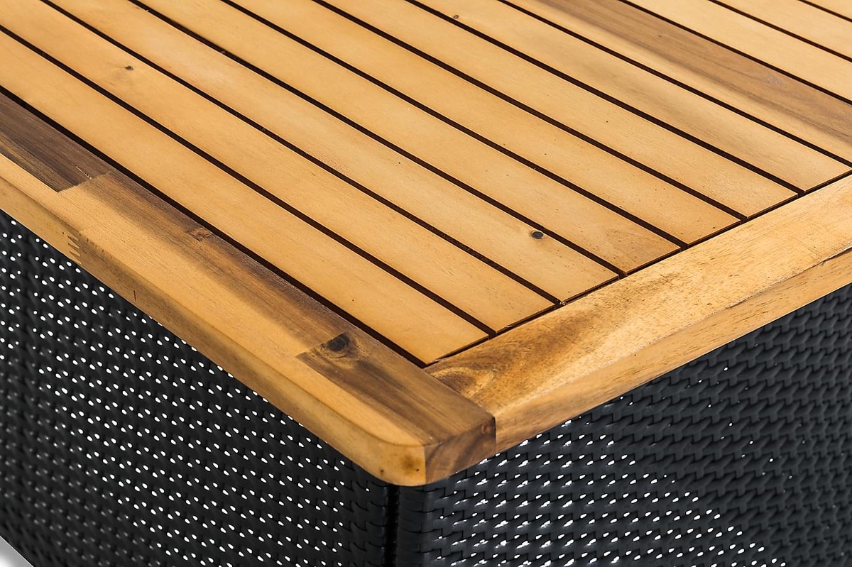 Kerti asztal Comfort Garden 1321 (Barna + Fekete)