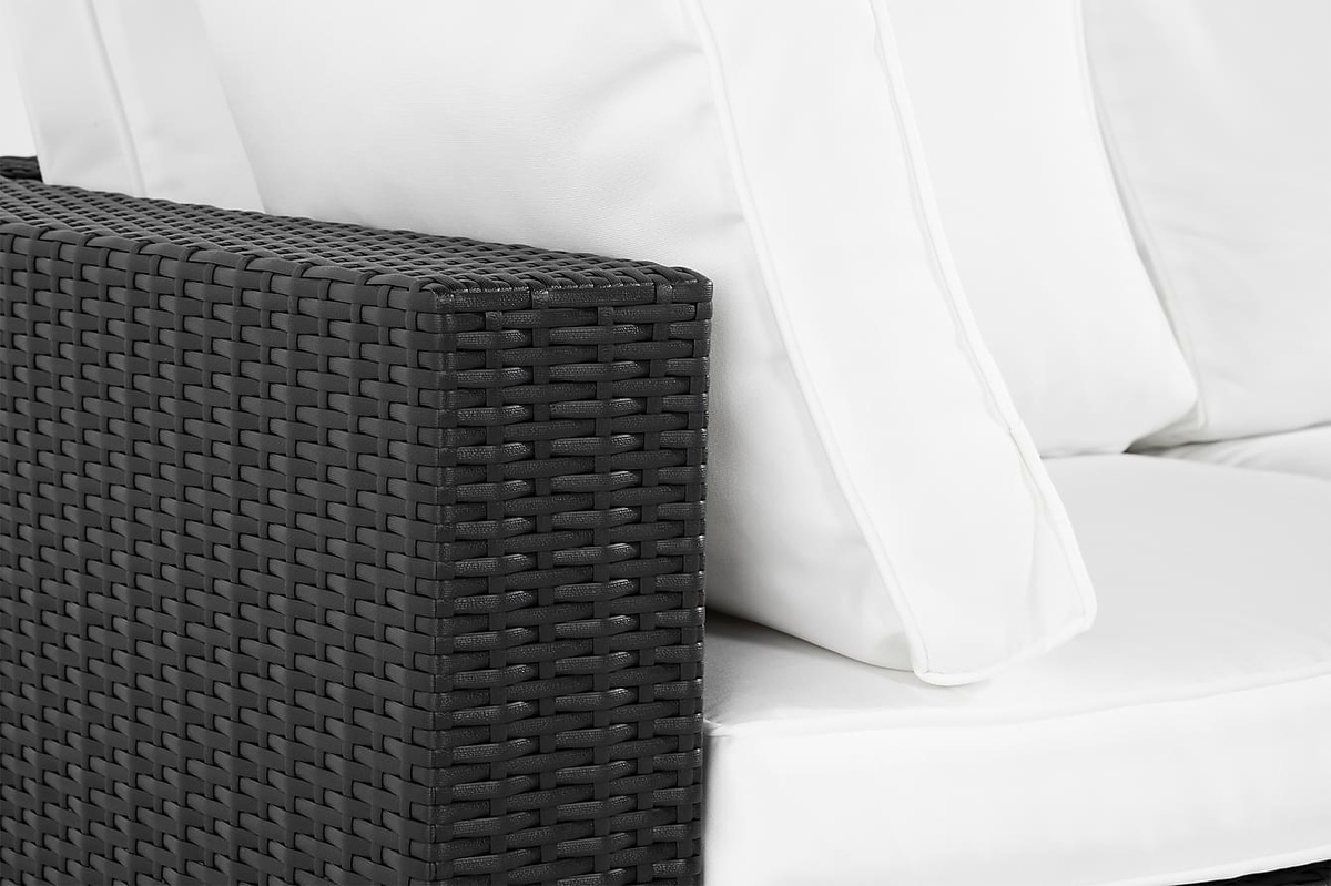 Kerti kanapé Comfort Garden 1548 (Fekete + Fehér)