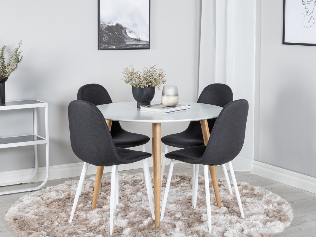 Étkezőgarnitúra Dallas 291 (Fekete + Fehér)