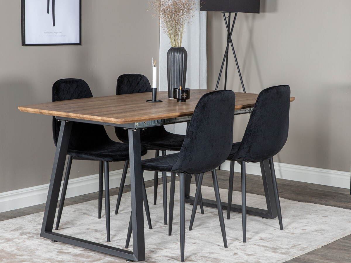 Étkezőgarnitúra Dallas 336 (Fekete)