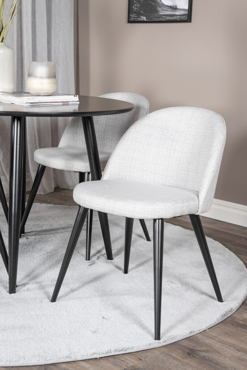 Étkezőgarnitúra Dallas 343 (Világosszürke + Fekete)