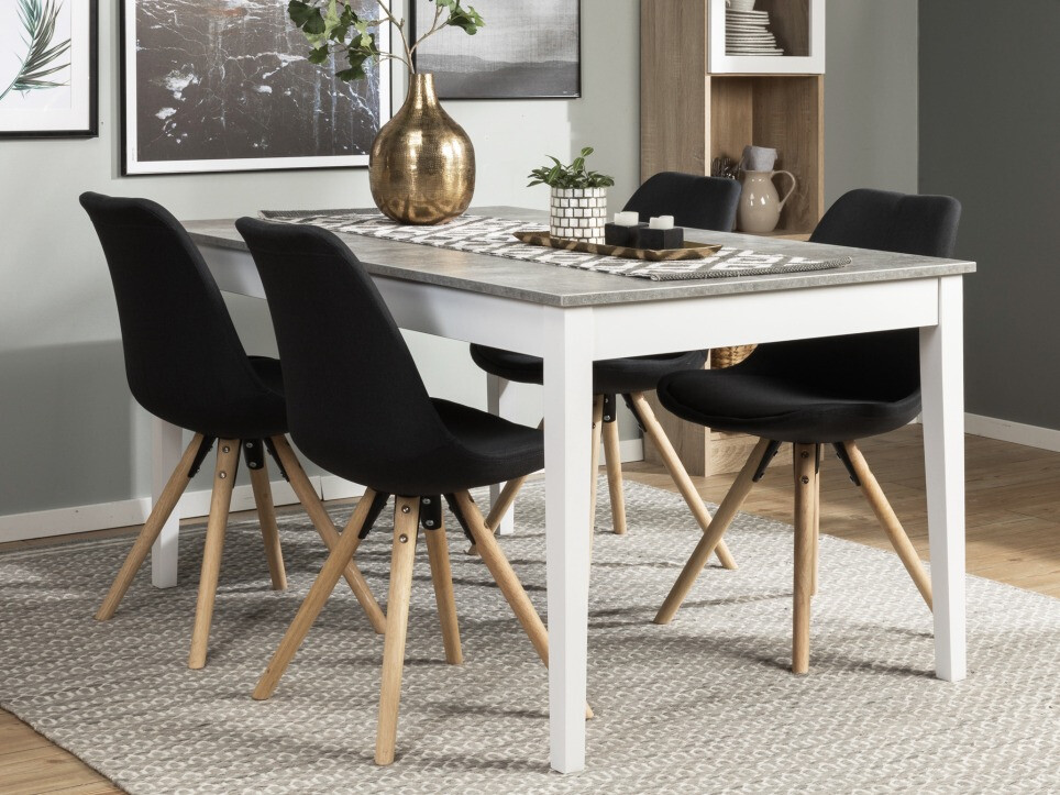 Étkezőgarnitúra Andrarum 179 (Fekete)