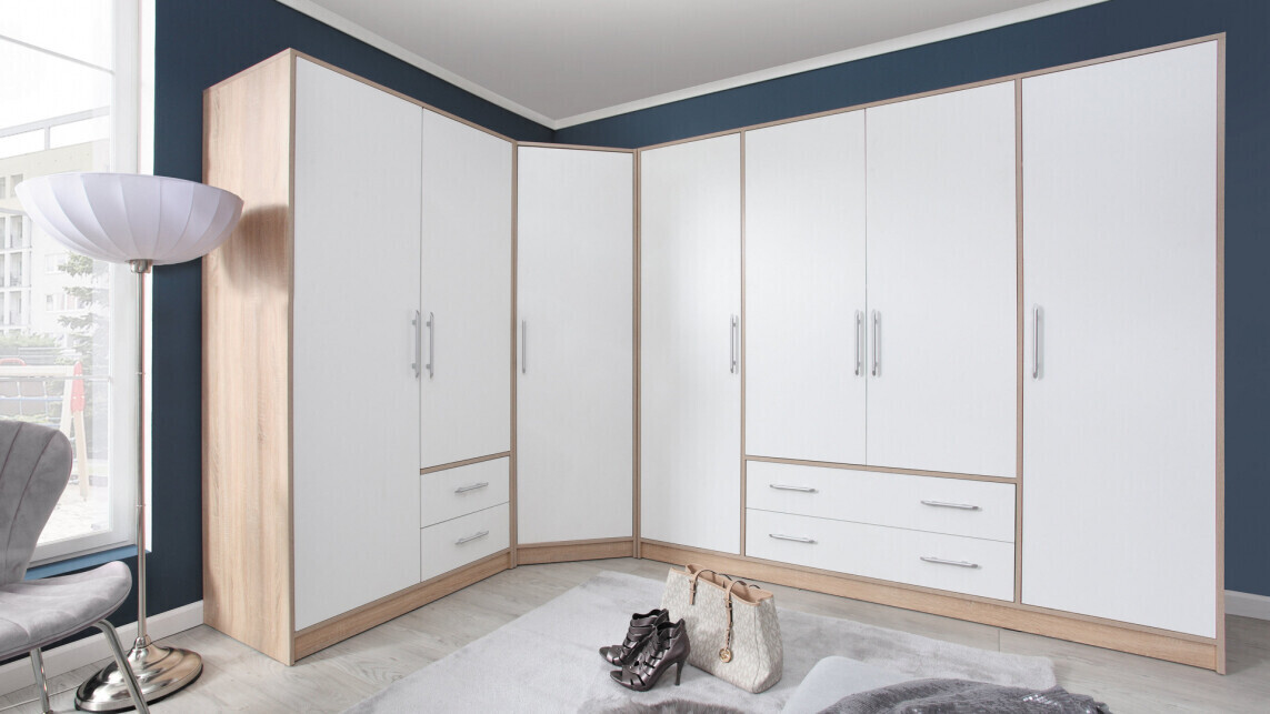 Gardróbszekrény Cavmero 105 (Sonoma tölgy + Fehér)