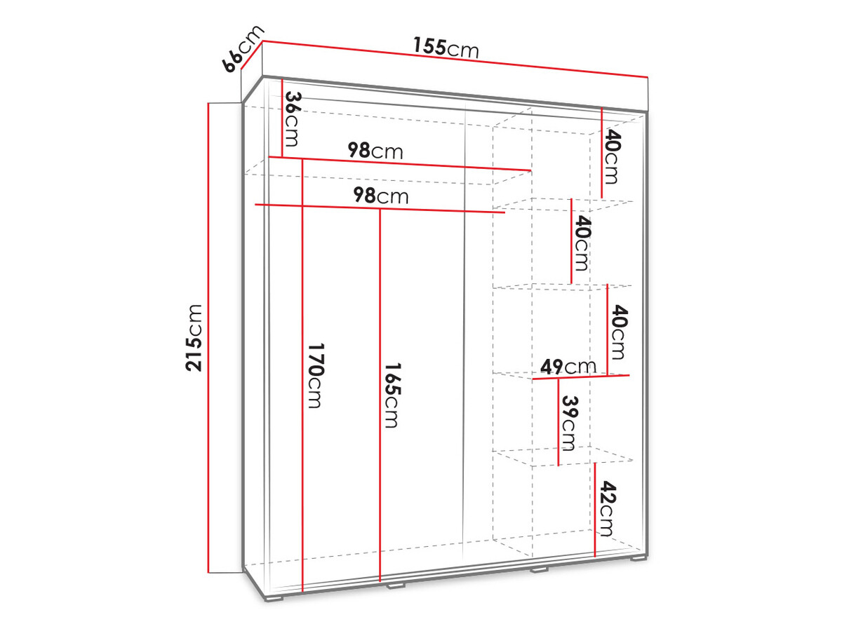 Gardróbszekrény Murrieta 100 (Wenge)