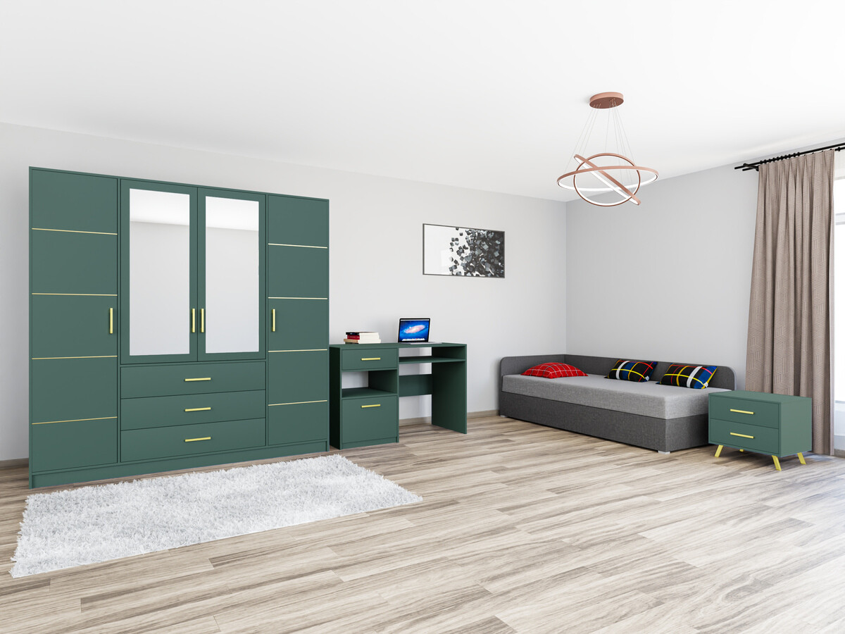 Bútorkészlet Dortivu 122 (Zöld + Lux 06 + Lux 05)
