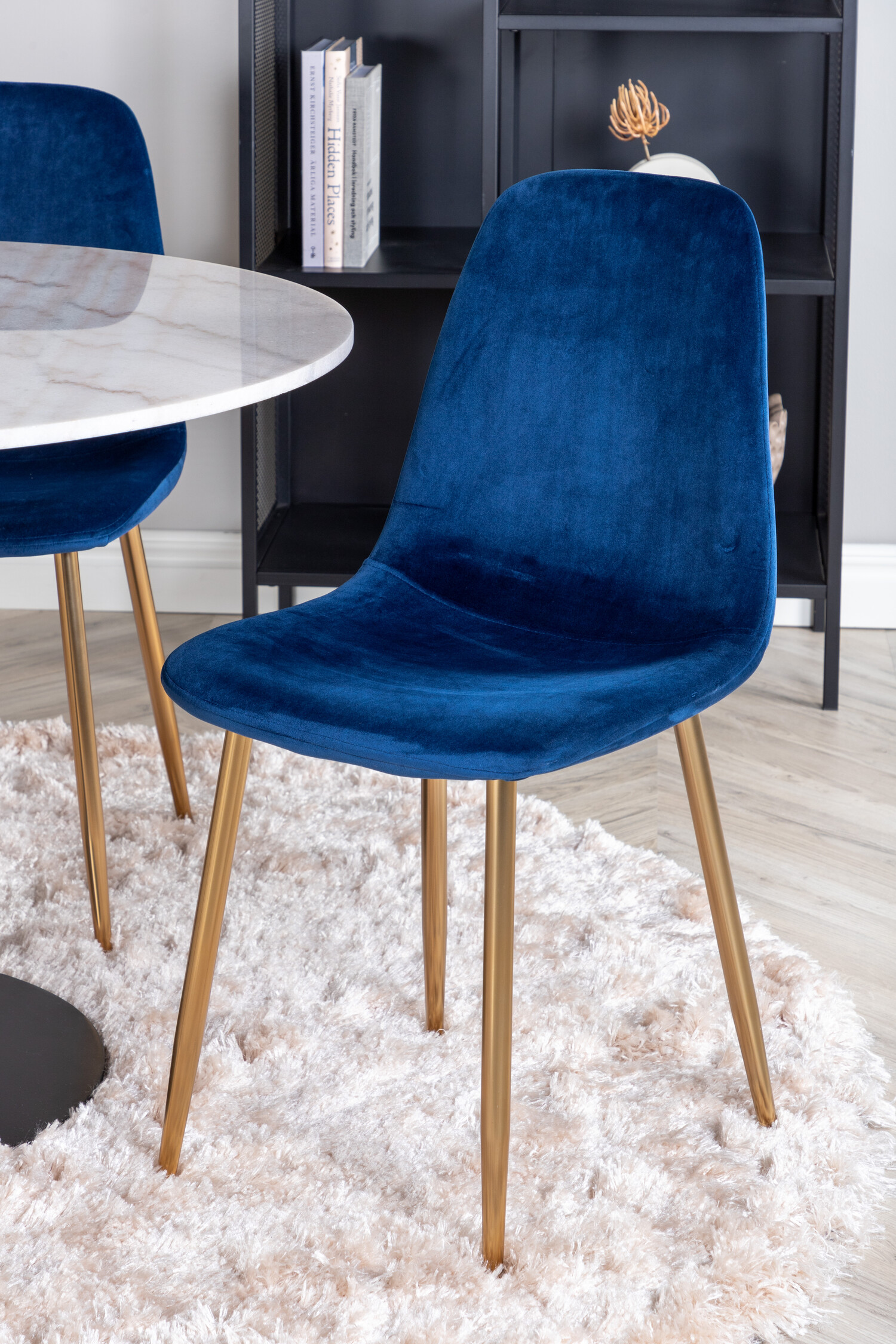 Étkezőgarnitúra Dallas 2628 (Fehér márvány + Fekete)