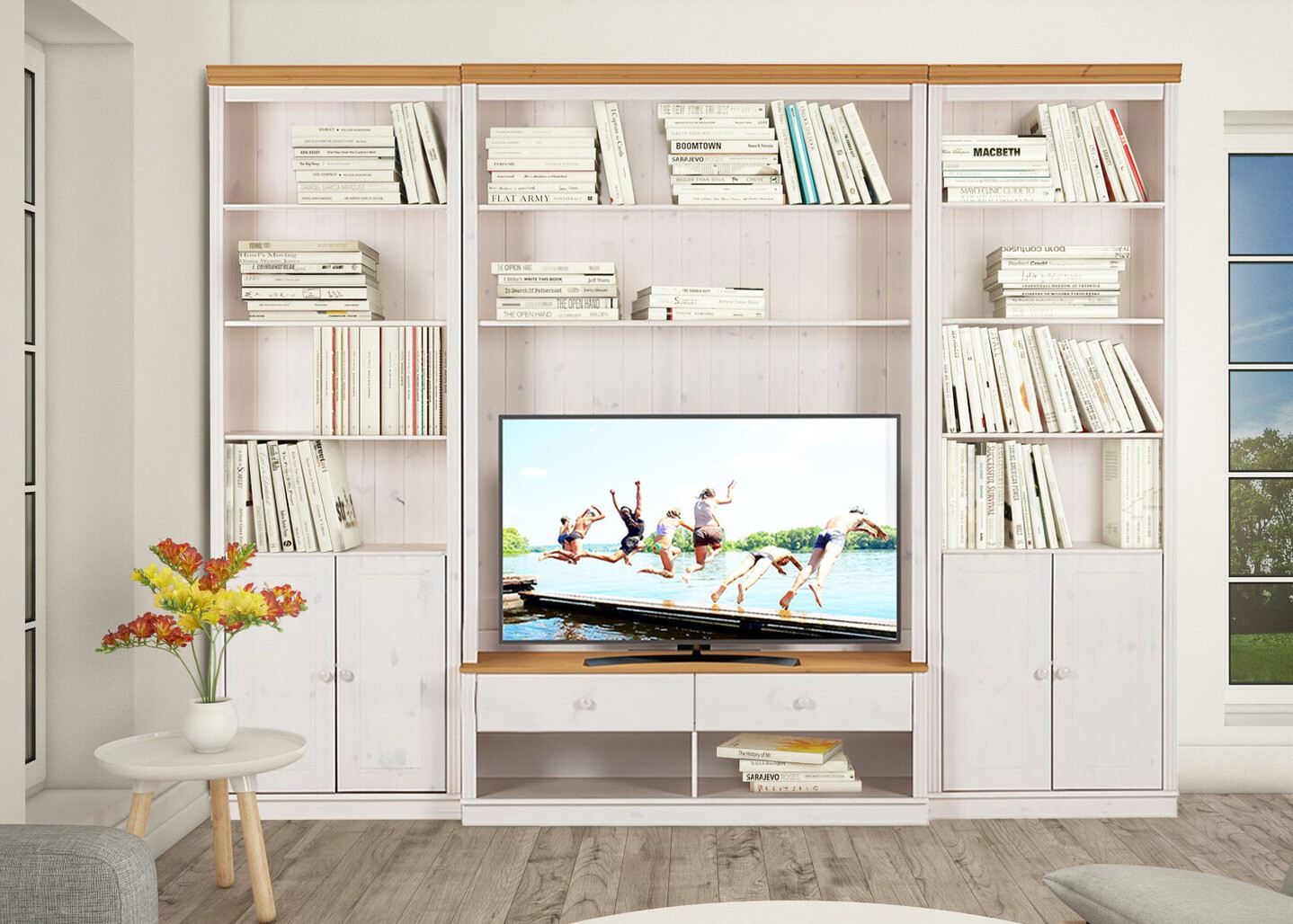 Nappali szett Saltoro 108 (Fehér + Mézes tölgy)