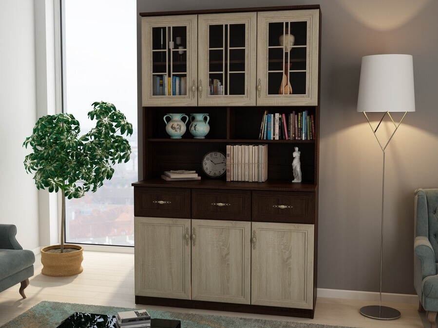 Könyvespolc Lexington 135 (Sötét Sonoma tölgy + Sonoma tölgy)