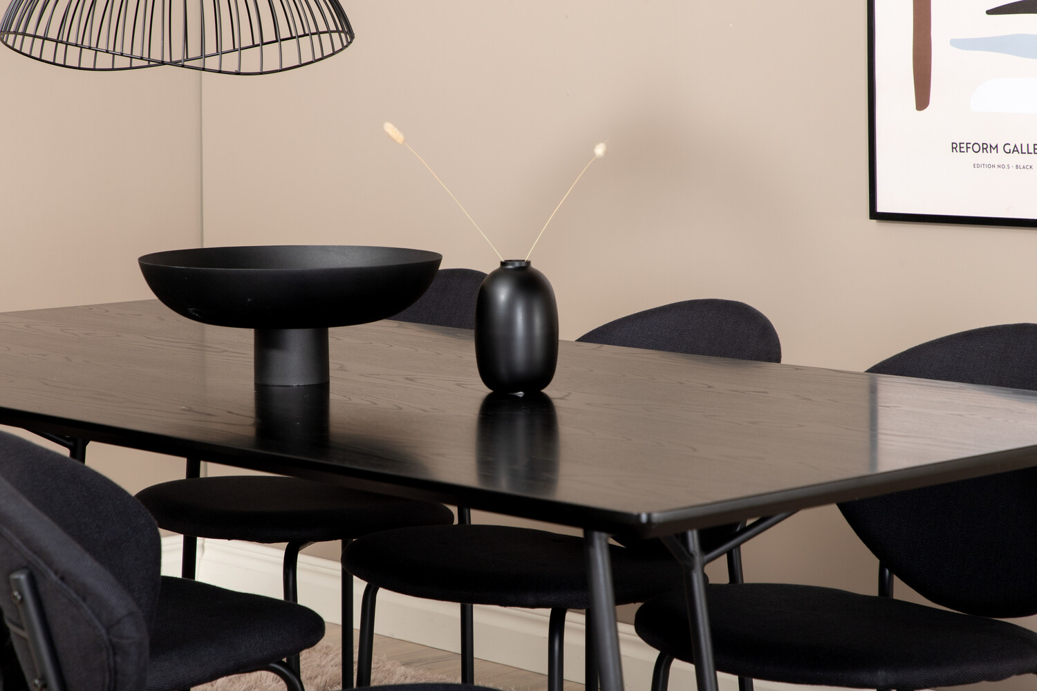 Étkezőgarnitúra Dallas 3040 (Fekete)