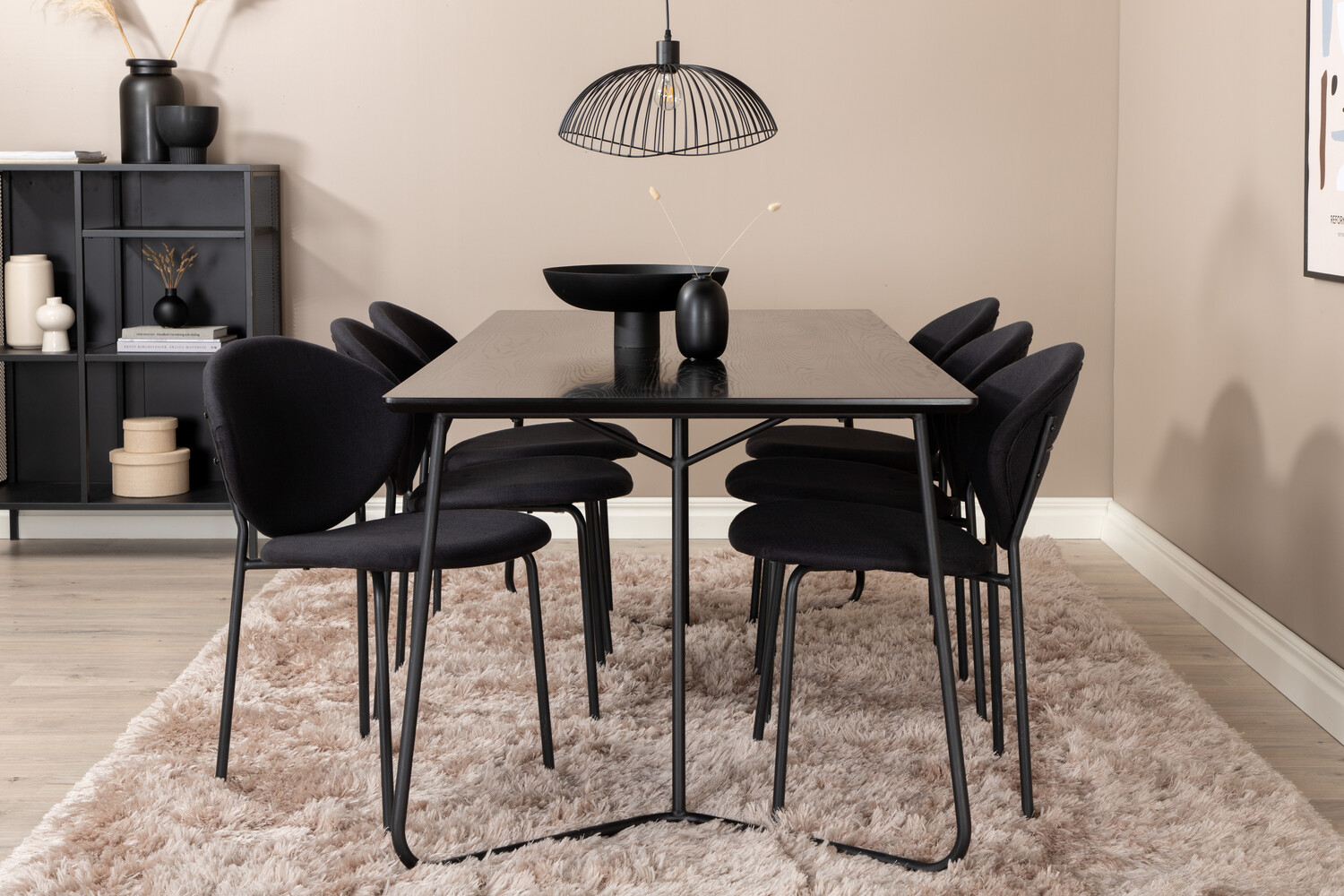 Étkezőgarnitúra Dallas 3040 (Fekete)