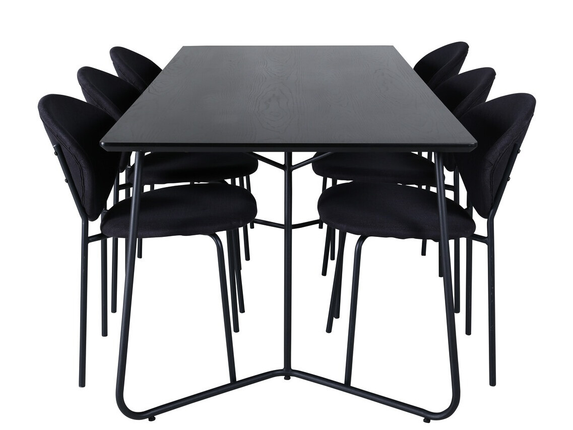 Étkezőgarnitúra Dallas 3040 (Fekete)