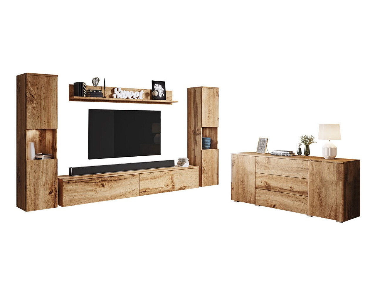 Nappali szett Sarasota 133 (Wotan tölgy)