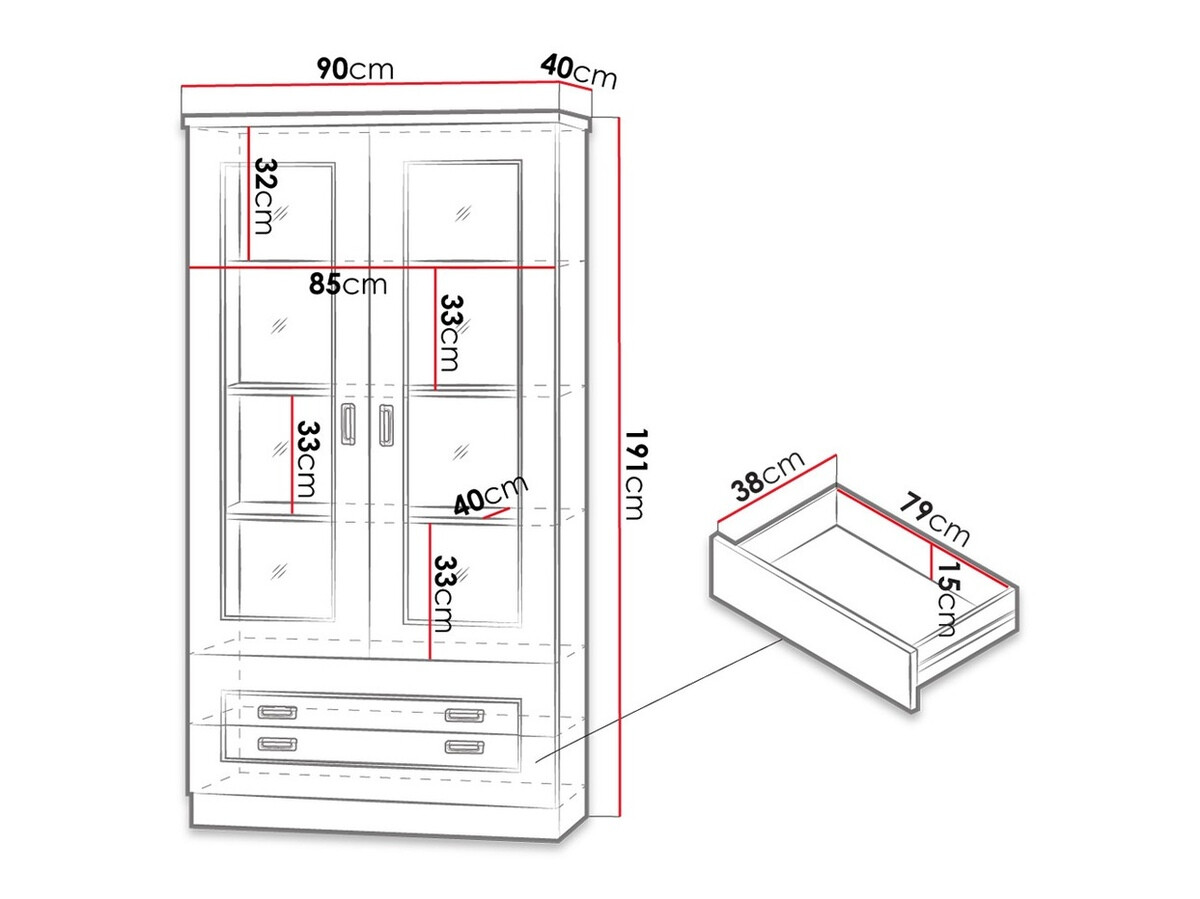 Könyvespolc Lircava 107 (Lefkas tölgy)