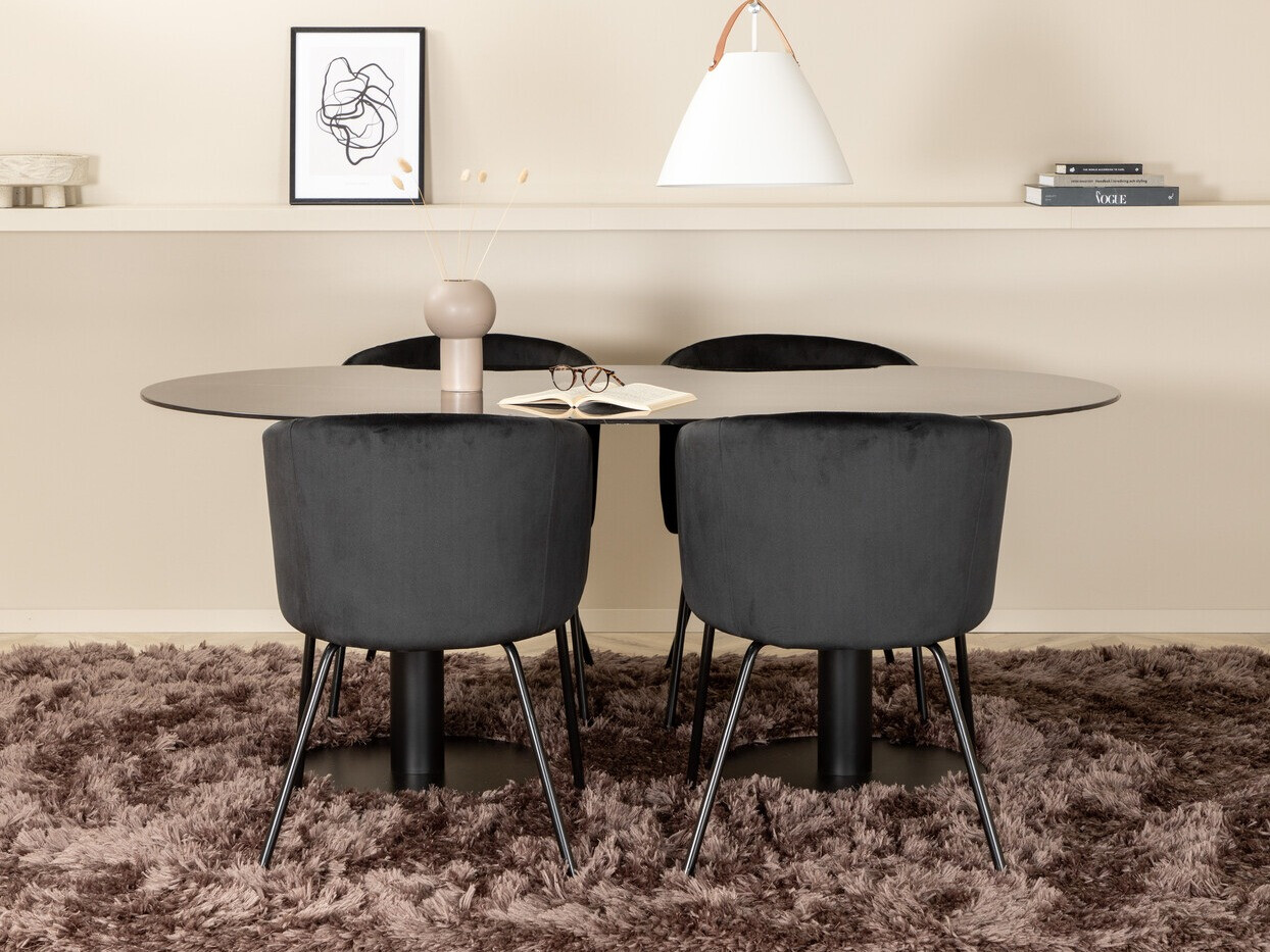 Étkezőgarnitúra Dallas 3063 (Fekete)