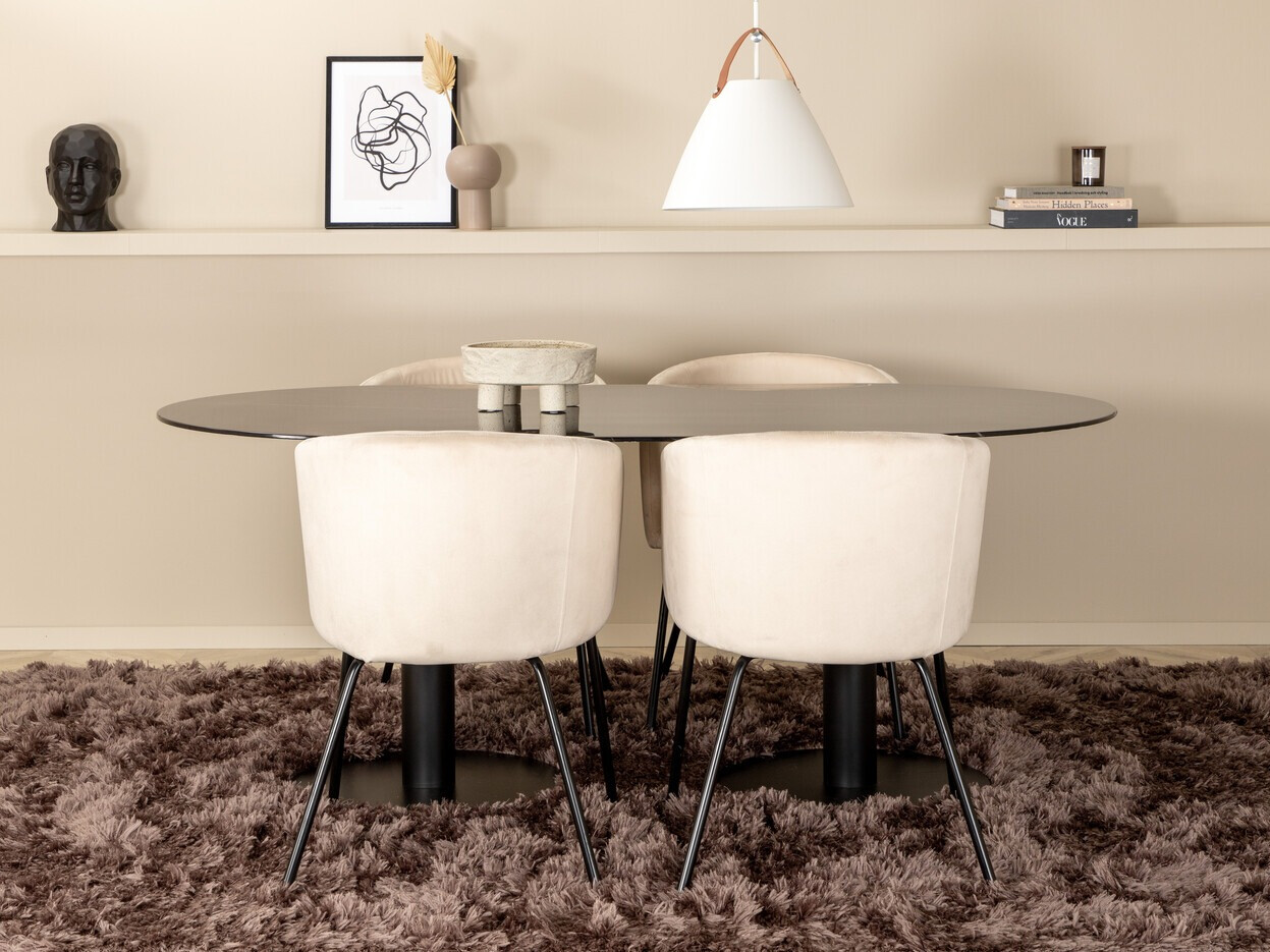 Étkezőgarnitúra Dallas 3063 (Krém + Fekete)