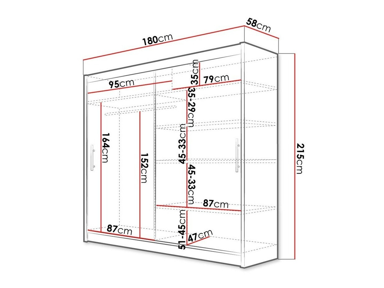 Gardróbszekrény Closico 100 (Fehér)