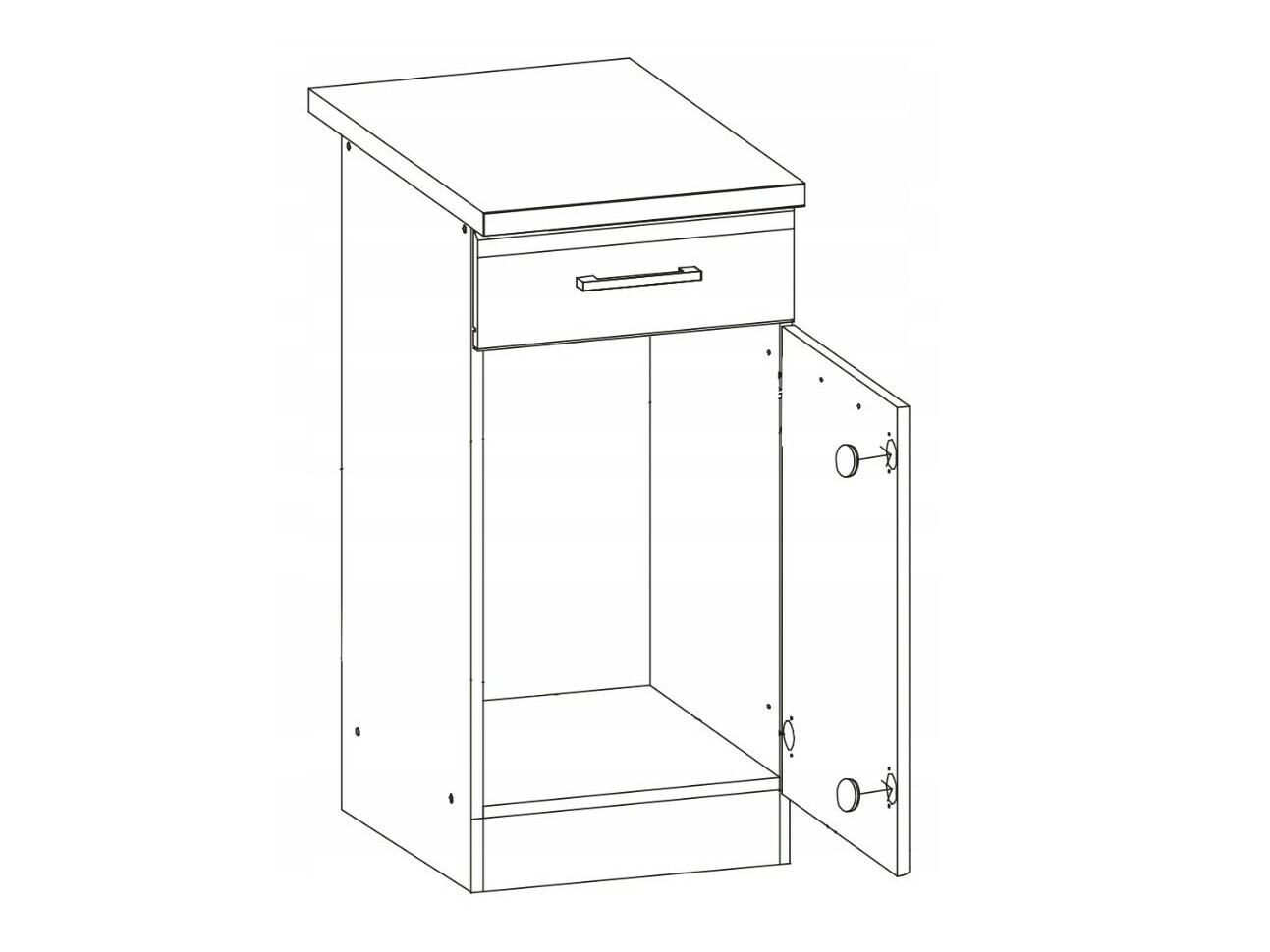 Moduláris szekrény fiókkal és ajtókkal Eli Dark 101