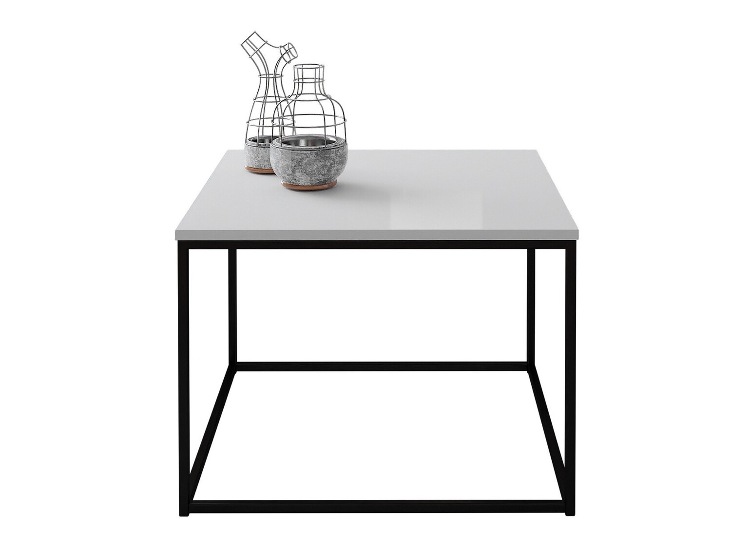 Dohányzóasztal Germantown 105 (Matt fekete + Fényes fehér)