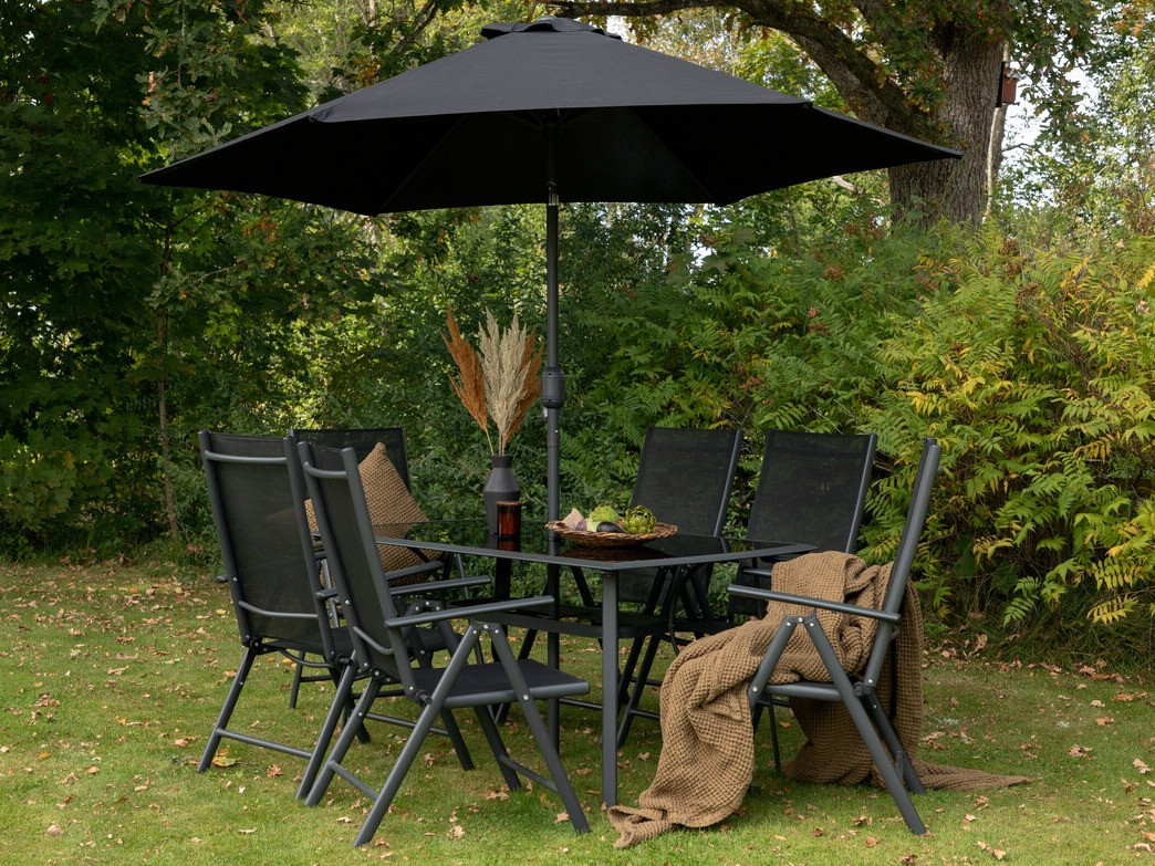 Asztal és szék garnitúra Dallas 3079 (Fekete) 2051-408