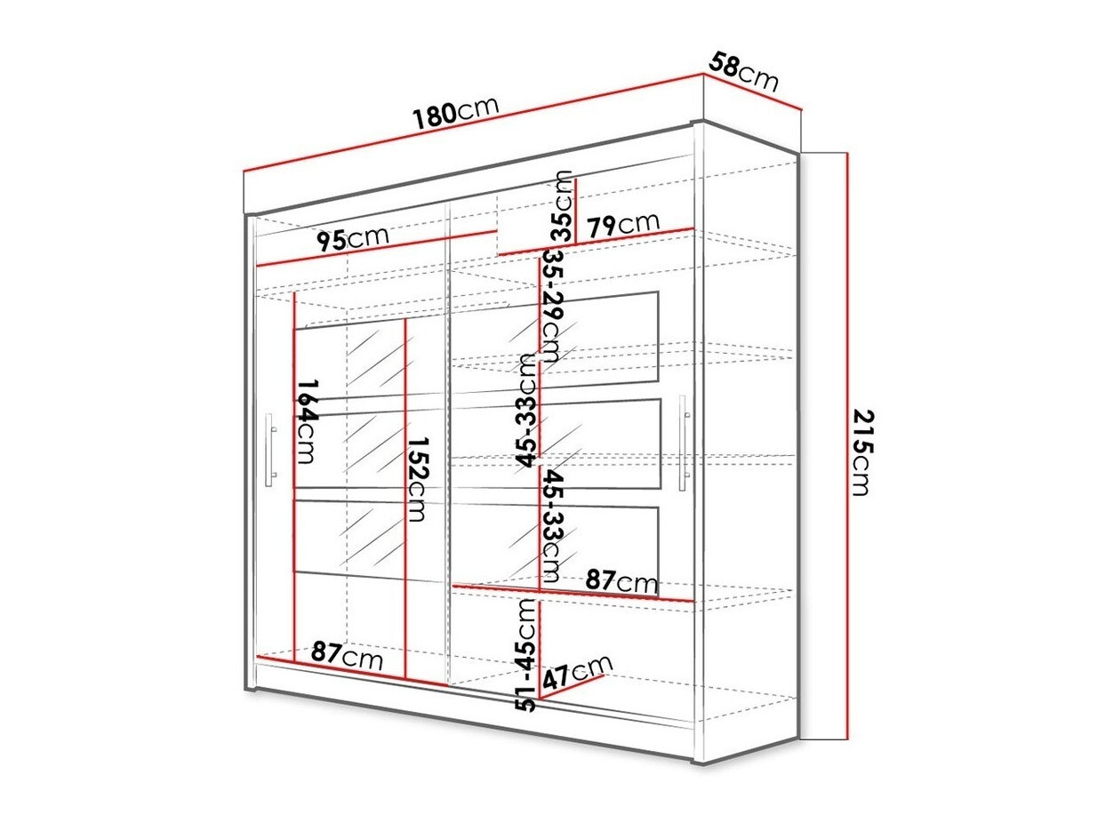 Gardróbszekrény Closico Pallor III (Fehér)