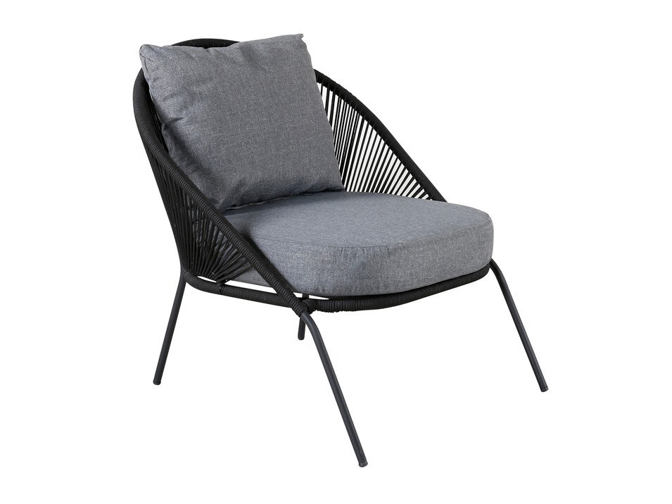 Kerti fotel Dallas 1079 (Fekete + Szürke)