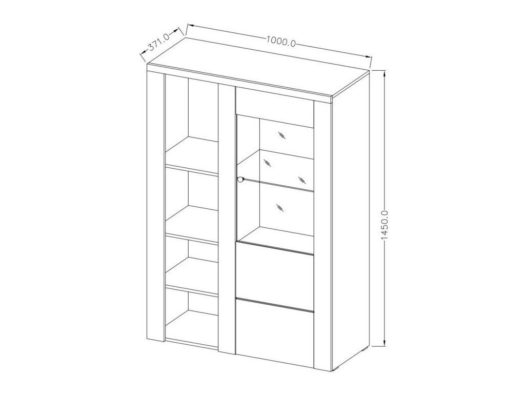 Könyvespolc Salelbo 116