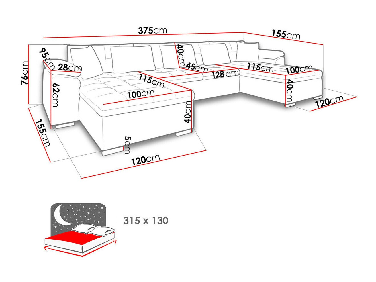 Sarokkanapé Comfivo 111 (Kronos 07 + Kronos 02 + Kronos 07)