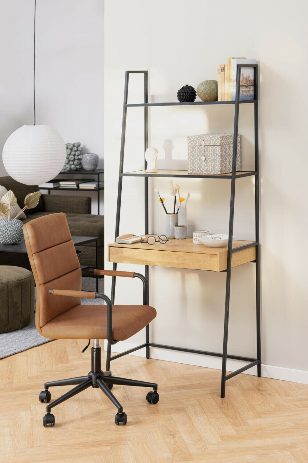 Íróasztal Norsica Sevferi 163 (Vad tölgy + Fekete)