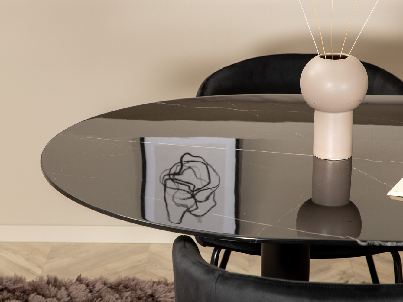 Étkezőgarnitúra Dallas 3063 (Fekete)