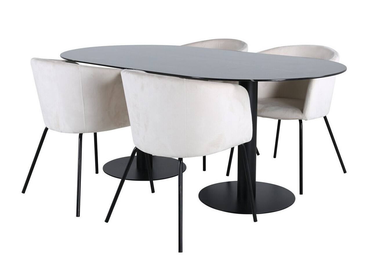 Étkezőgarnitúra Dallas 3063 (Krém + Fekete)