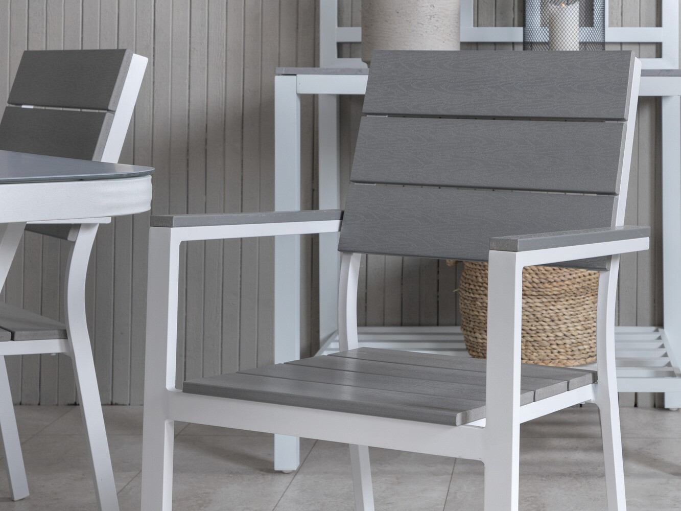 Kerti szék Dallas 717 (Szürke + Fehér)
