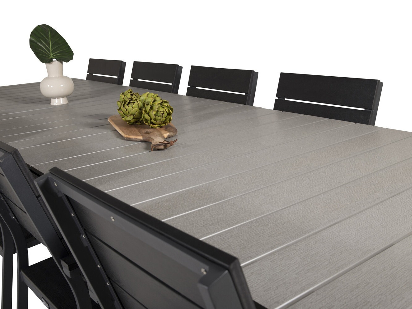 Asztal és szék garnitúra Dallas 3028 (Fekete + Szürke)