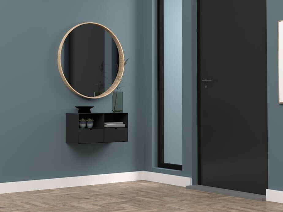 Éjjeliszekrény Norsica 375 (Fekete)